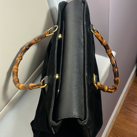 Gucci Diana Large Tote with Bamboo Handles Vintage Suede & Leather - Picture 5 of 16